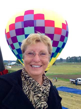 Taking a hot air balloon ride in 2010