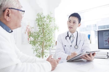 Newly Diagnosed Myeloma Patient with doctor - wvci